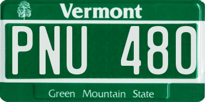 VT license plate PNU480