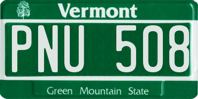 VT license plate PNU508