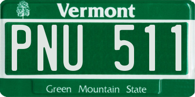 VT license plate PNU511