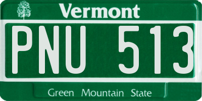 VT license plate PNU513