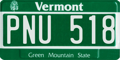 VT license plate PNU518