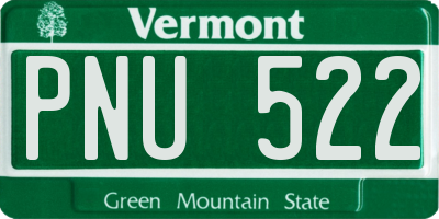 VT license plate PNU522