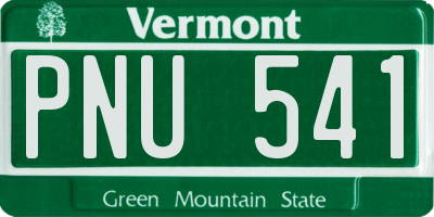 VT license plate PNU541