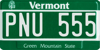 VT license plate PNU555