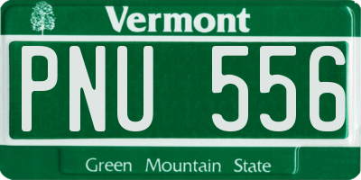 VT license plate PNU556