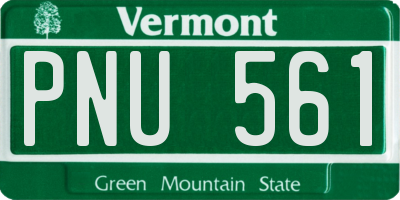 VT license plate PNU561