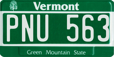 VT license plate PNU563