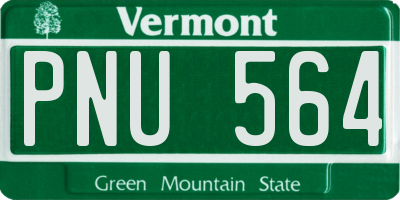 VT license plate PNU564