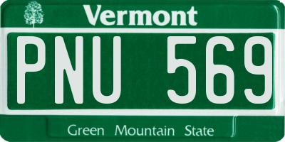 VT license plate PNU569