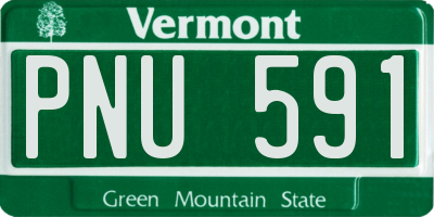 VT license plate PNU591