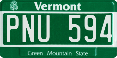 VT license plate PNU594
