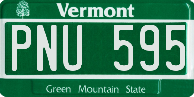 VT license plate PNU595