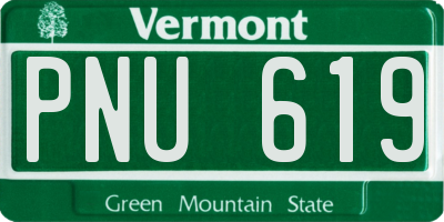 VT license plate PNU619