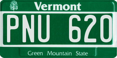 VT license plate PNU620