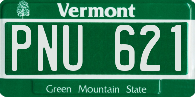 VT license plate PNU621
