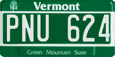 VT license plate PNU624