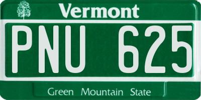 VT license plate PNU625