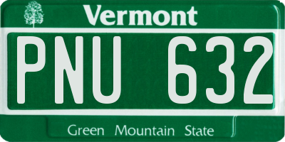 VT license plate PNU632