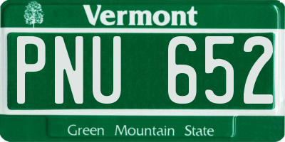 VT license plate PNU652