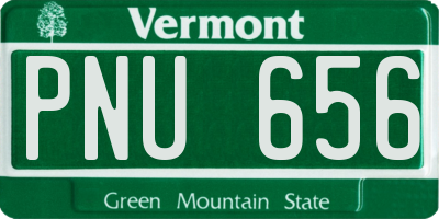 VT license plate PNU656