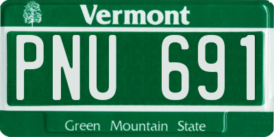 VT license plate PNU691