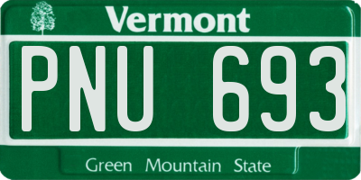 VT license plate PNU693