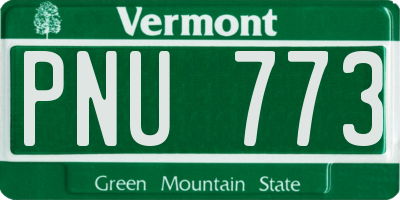 VT license plate PNU773