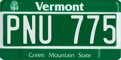 VT license plate PNU775