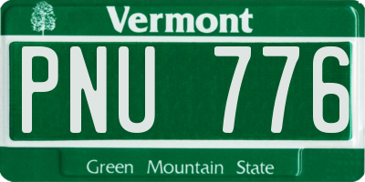 VT license plate PNU776