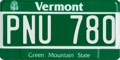 VT license plate PNU780