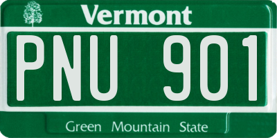 VT license plate PNU901