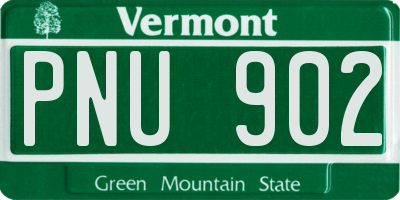 VT license plate PNU902