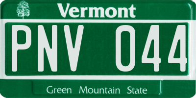 VT license plate PNV044
