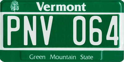 VT license plate PNV064