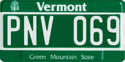 VT license plate PNV069