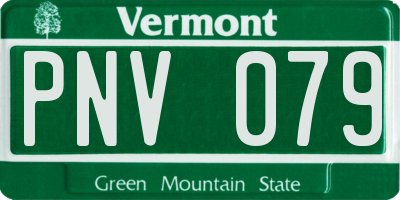 VT license plate PNV079