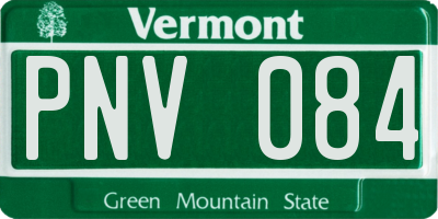 VT license plate PNV084