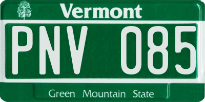 VT license plate PNV085