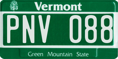 VT license plate PNV088