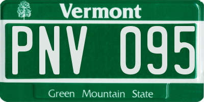 VT license plate PNV095