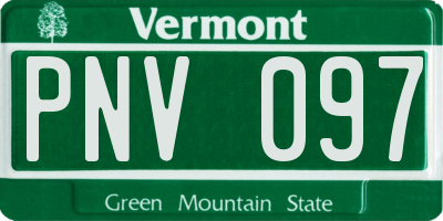 VT license plate PNV097