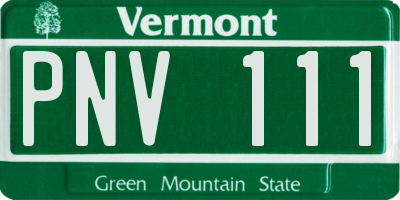 VT license plate PNV111