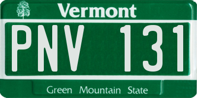 VT license plate PNV131