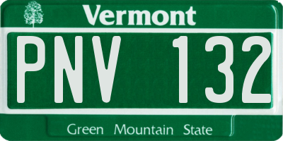 VT license plate PNV132