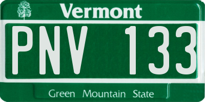 VT license plate PNV133