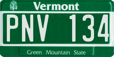 VT license plate PNV134