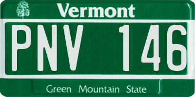 VT license plate PNV146