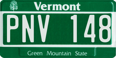 VT license plate PNV148