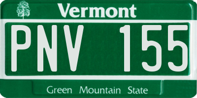 VT license plate PNV155