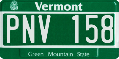 VT license plate PNV158